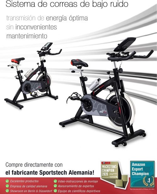 Sportstech SX200 Bicicleta de spinning profesional.